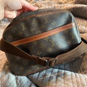 Louis Vuitton Brown and Tan Monogram Toiletry Bag